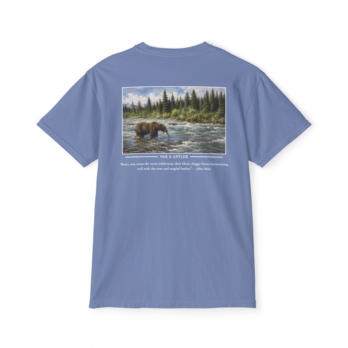 Salmon Run Grizzly Pocket Tee – Wildlife Collection