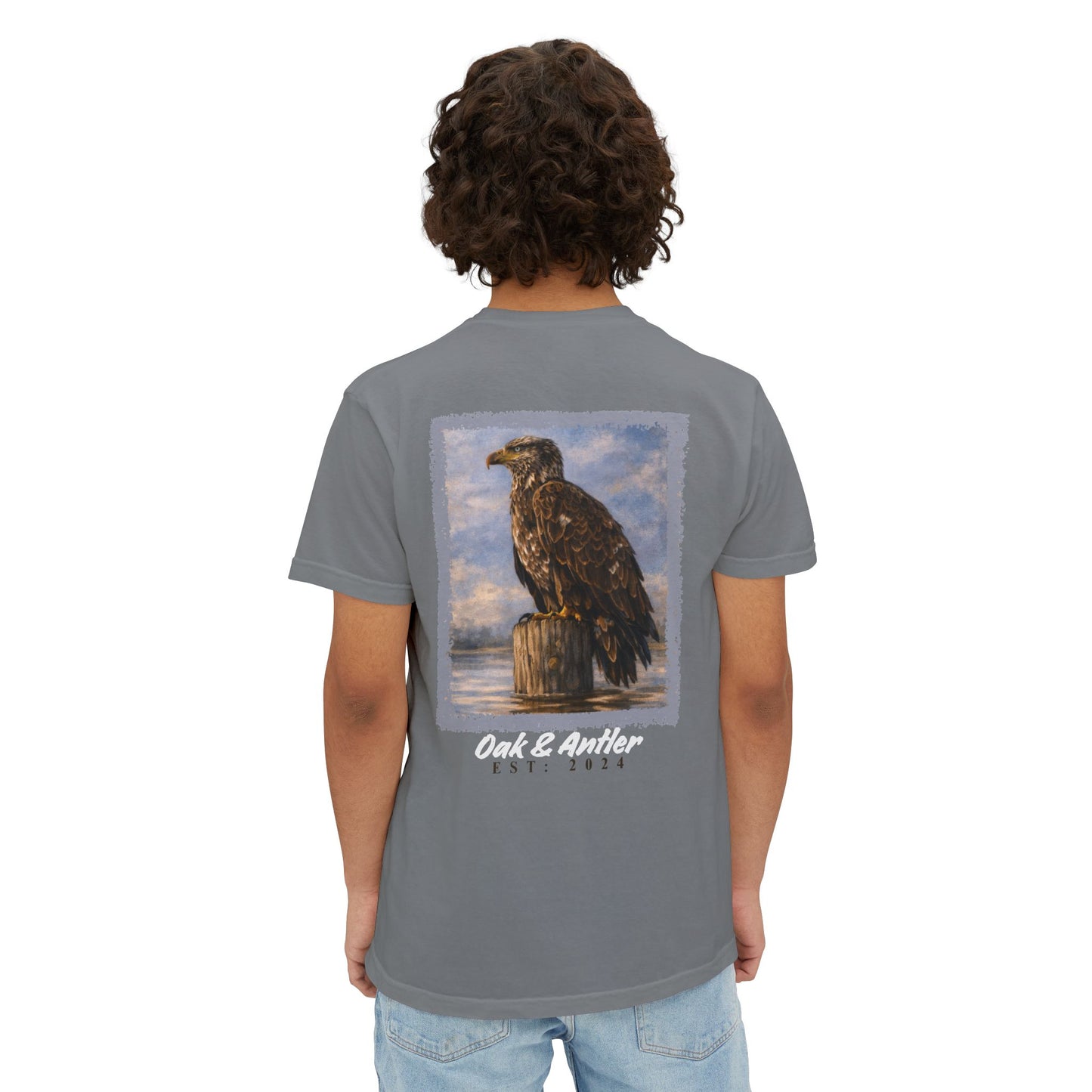 River Perch Bald Eagle Pocket Tee – Wild Birds Collection