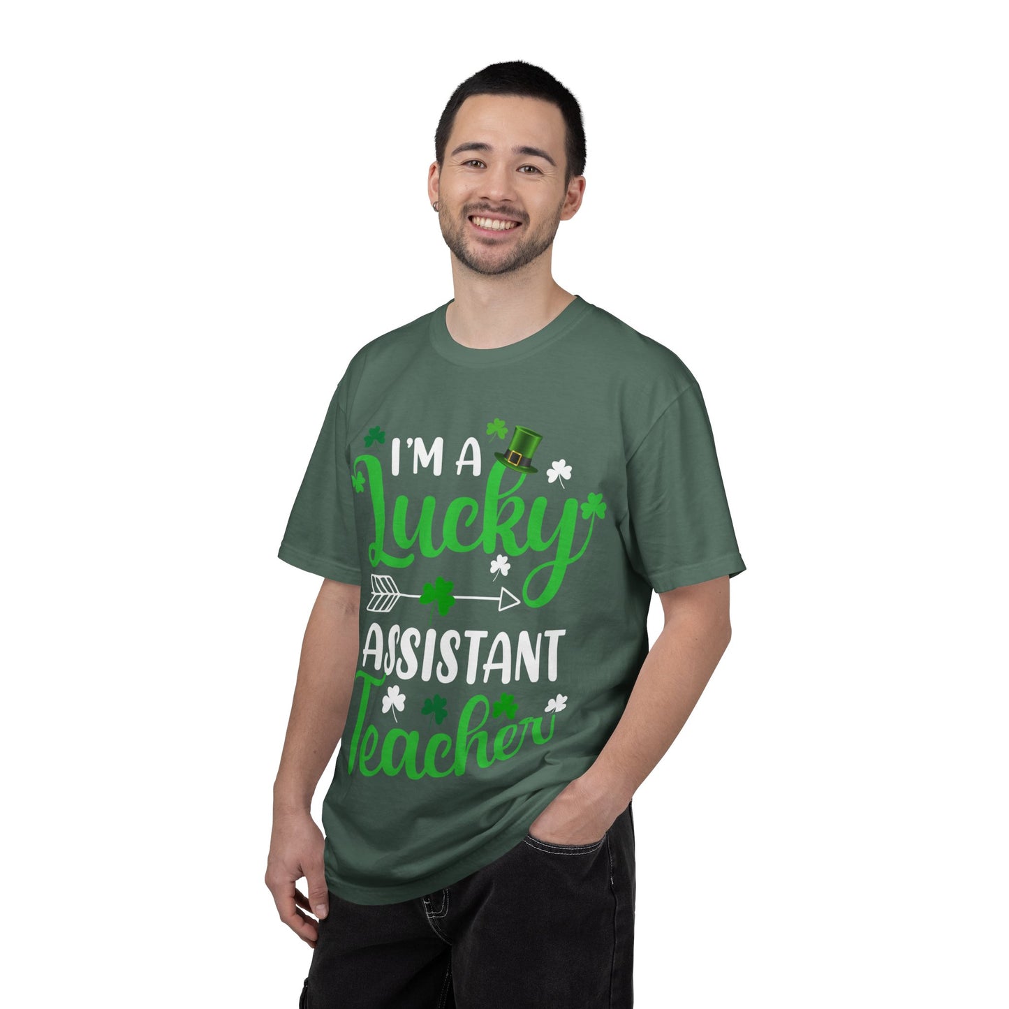 I’m Lucky Assistant Teacher Shirt – St Patrick’s Day Shamrock Tee