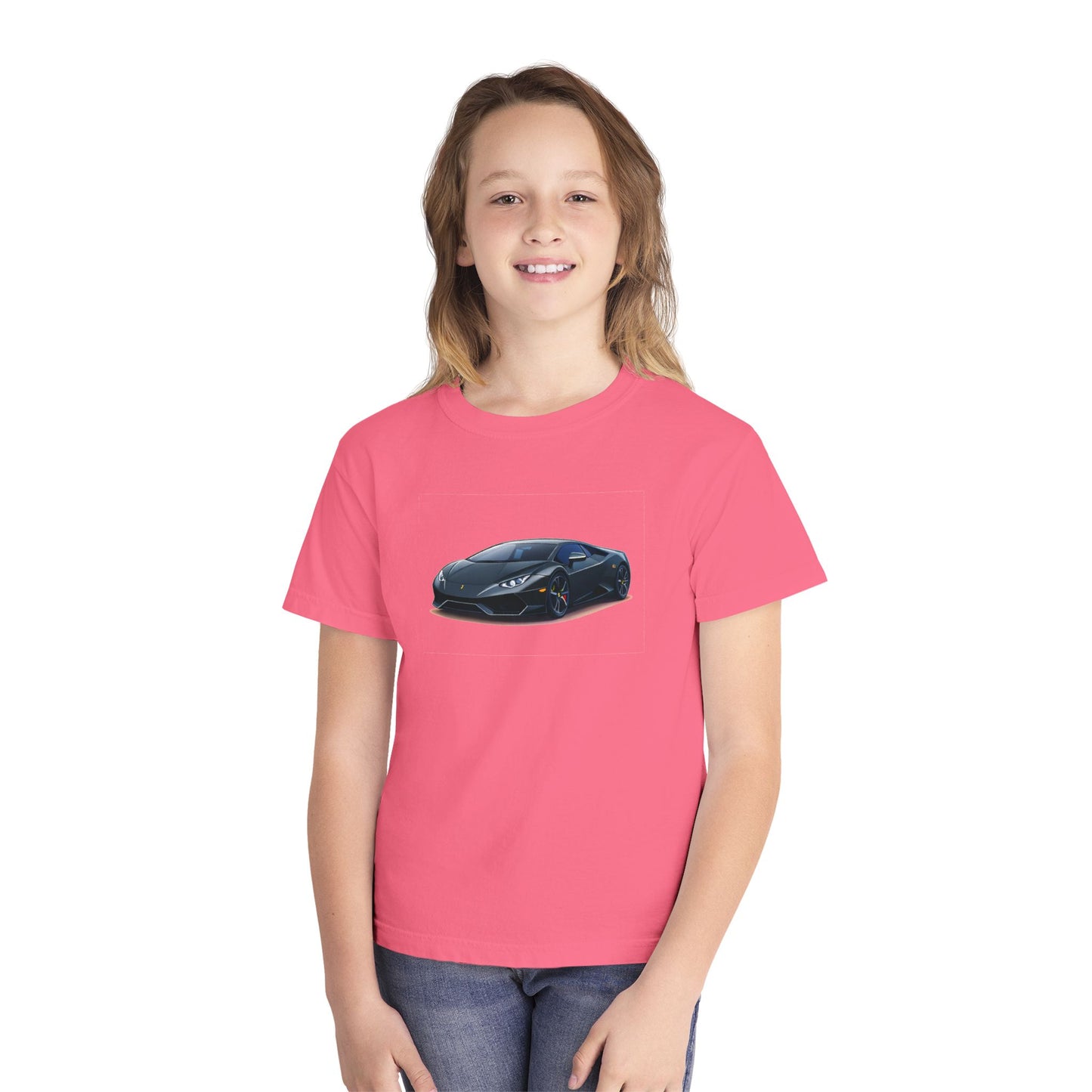 Black Supercar Kids Tee
