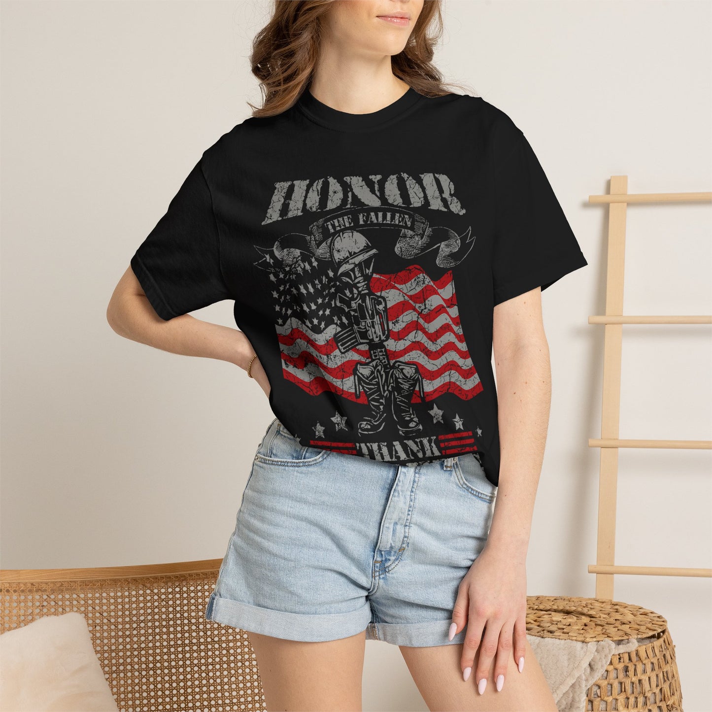 Honor the Fallen Soldier Boots Memorial Day T-Shirt