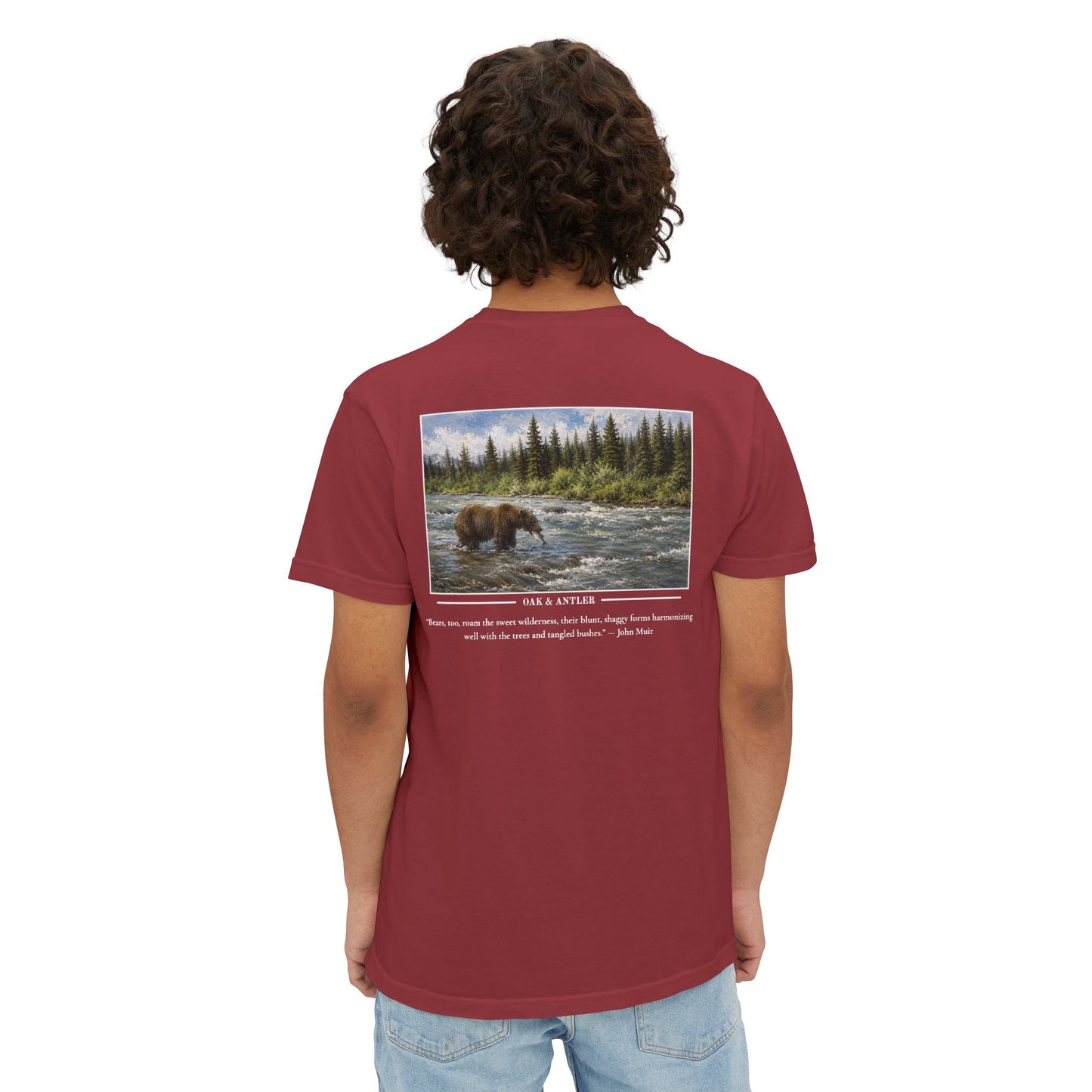 Salmon Run Grizzly Pocket Tee – Wildlife Collection