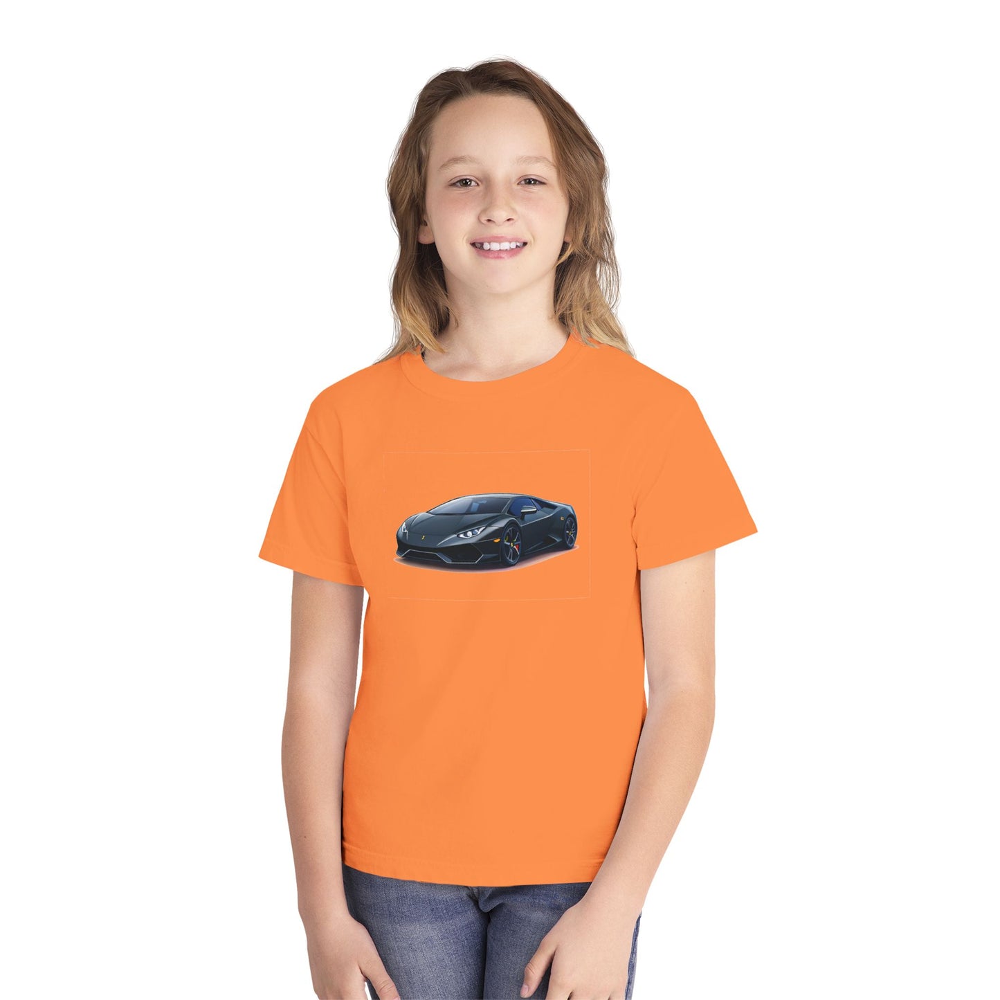 Black Supercar Kids Tee
