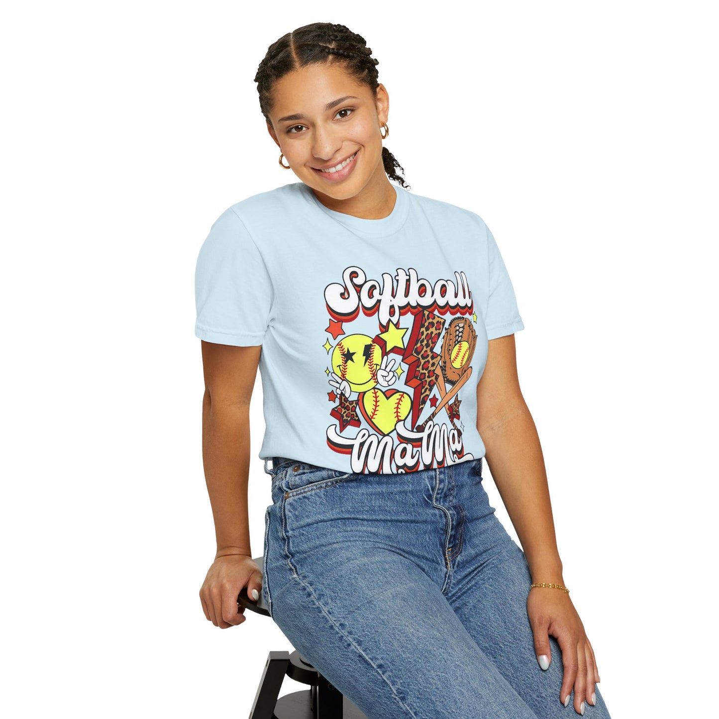 Softball Mama Comfort Colors Tee