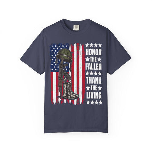 Battlefield Cross Tribute Memorial Day T-Shirt  Description