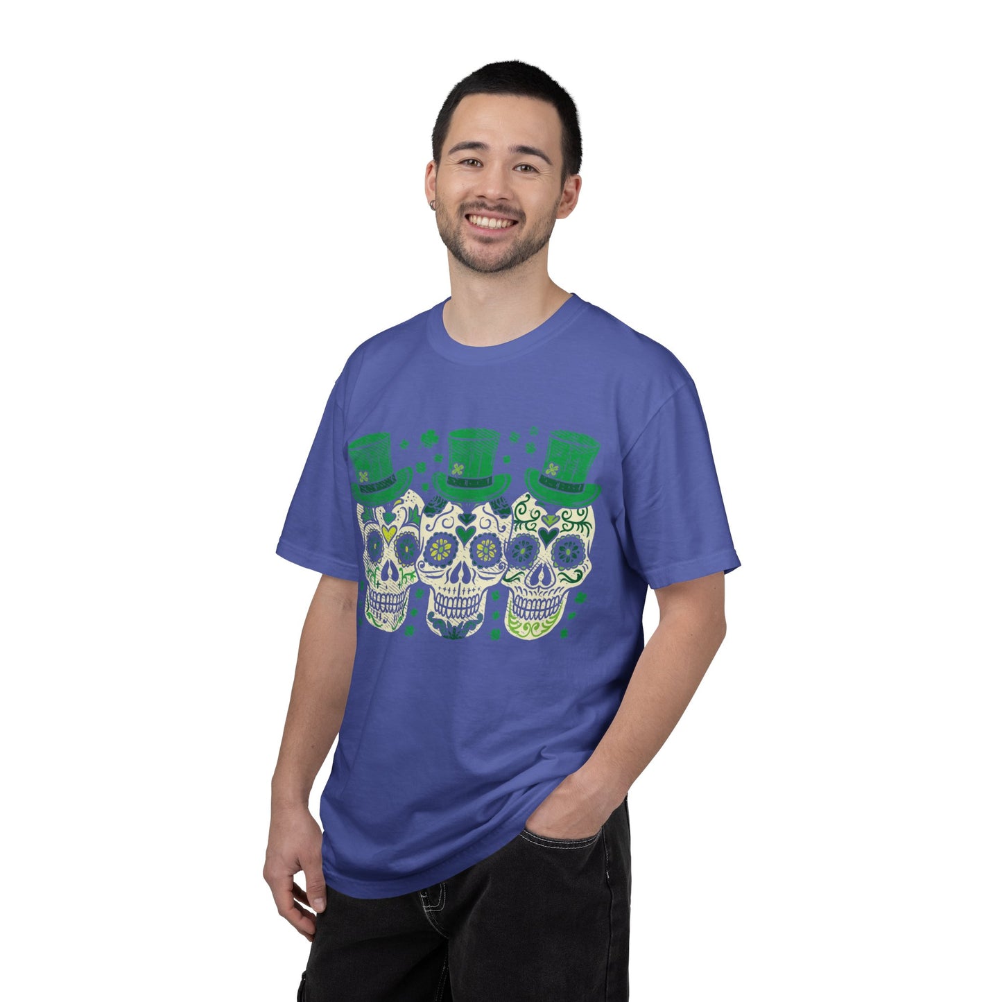 Irish Mexican Sugar Skull Leprechaun Shirt – St Patrick’s Day Skull Graphic Tee