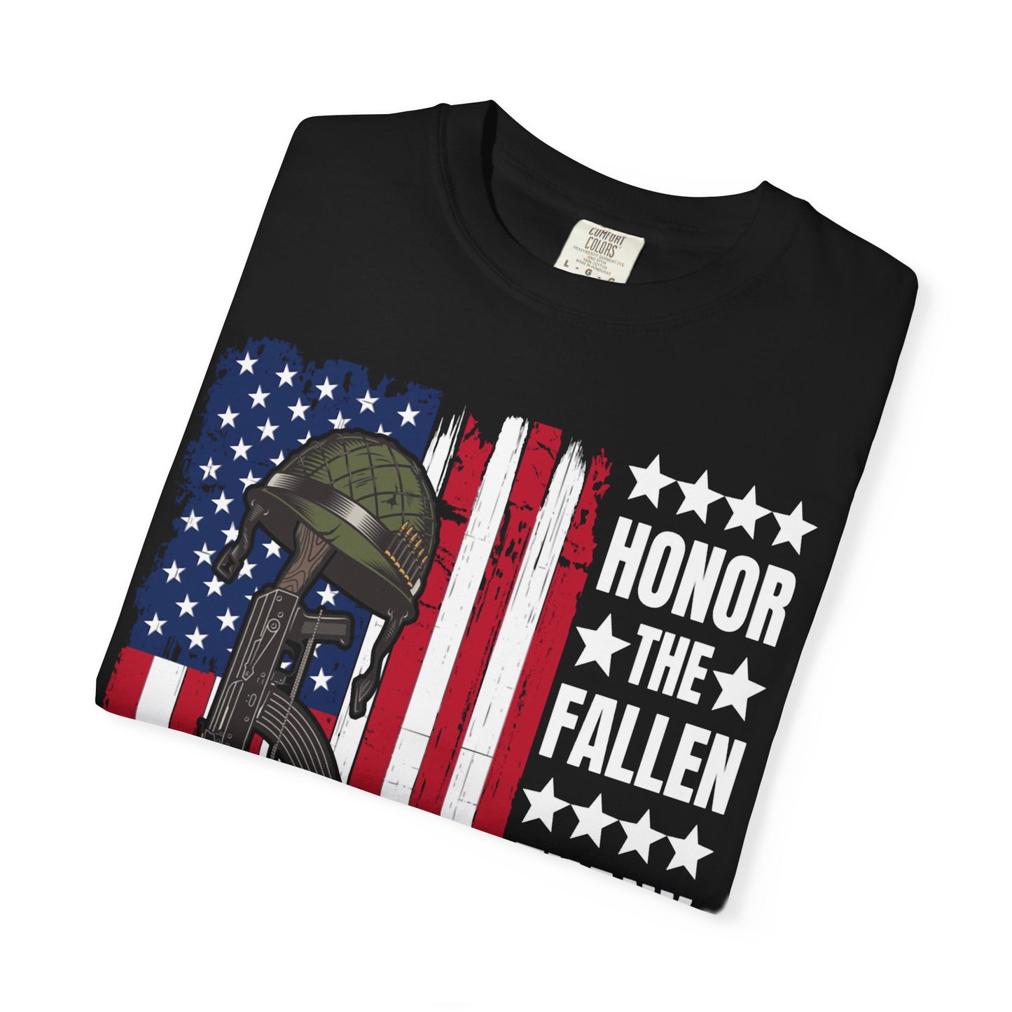Battlefield Cross Tribute Memorial Day T-Shirt  Description
