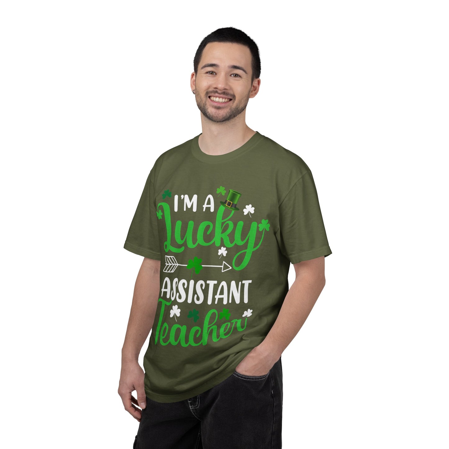 I’m Lucky Assistant Teacher Shirt – St Patrick’s Day Shamrock Tee