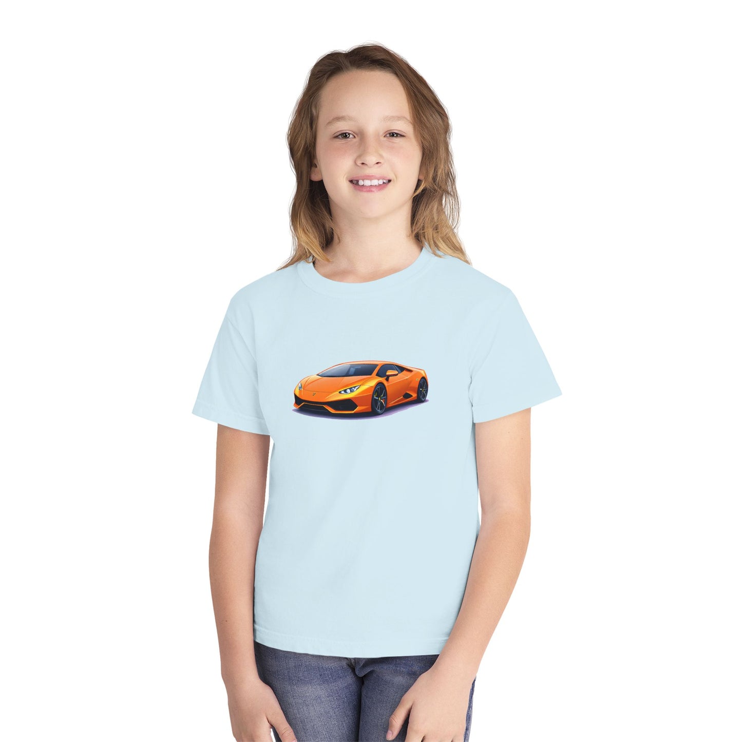 Orange Supercar Kids Tee