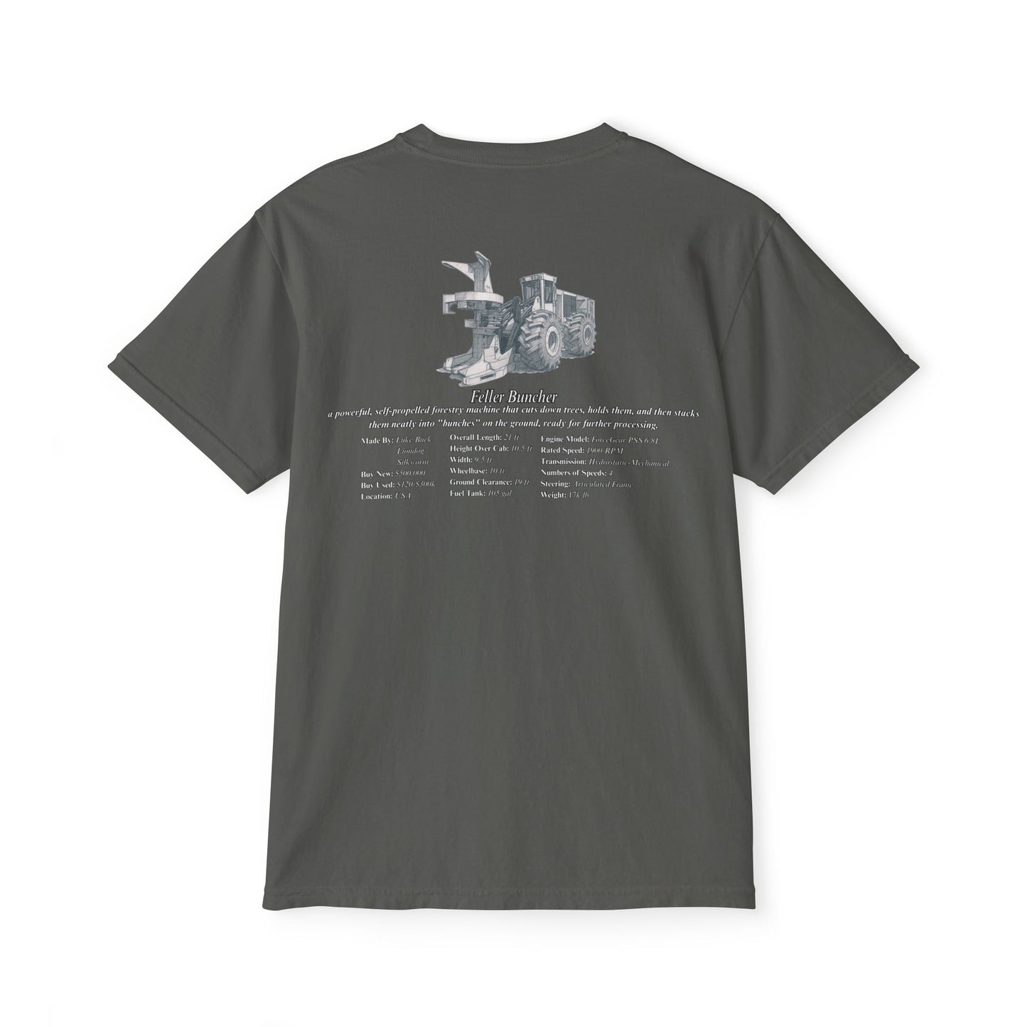 Feller Buncher Pocket Tee - Heavy Equipment Series