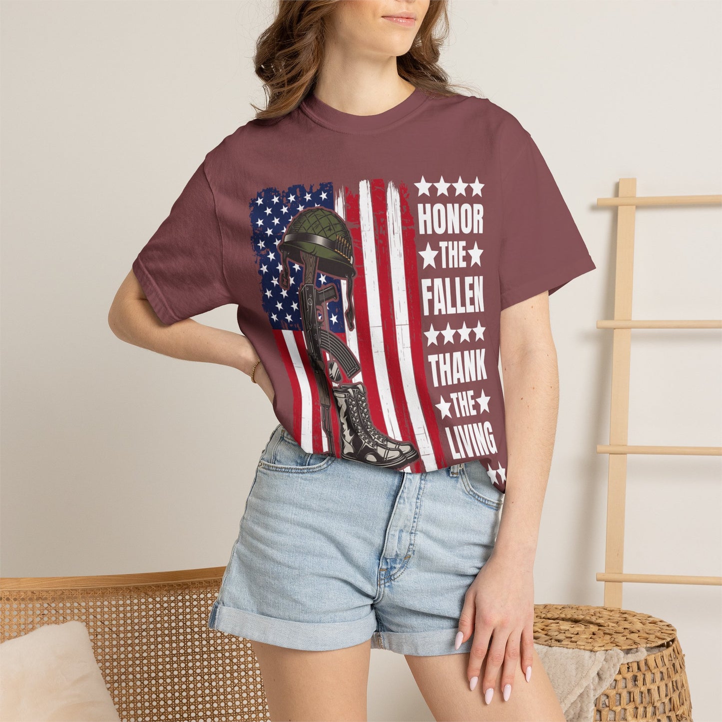 Battlefield Cross Tribute Memorial Day T-Shirt  Description
