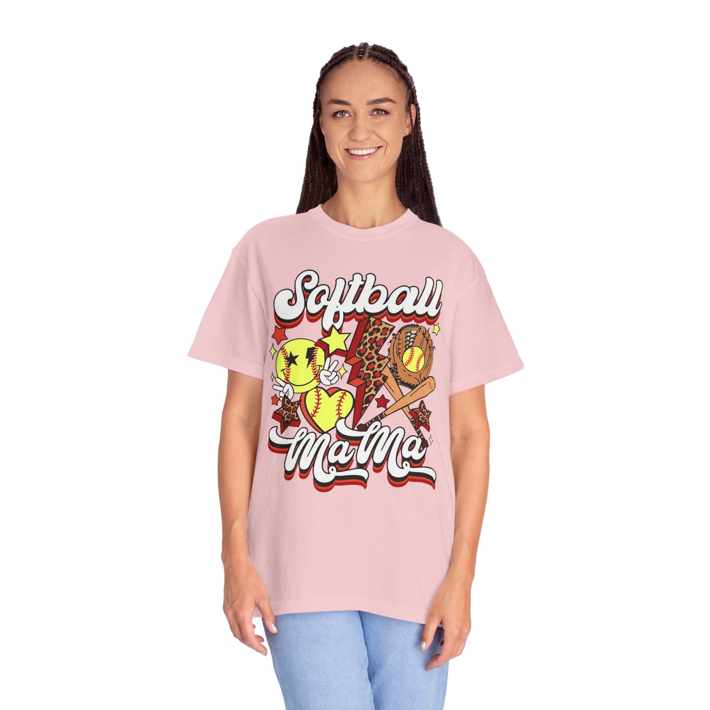 Softball Mama Comfort Colors Tee