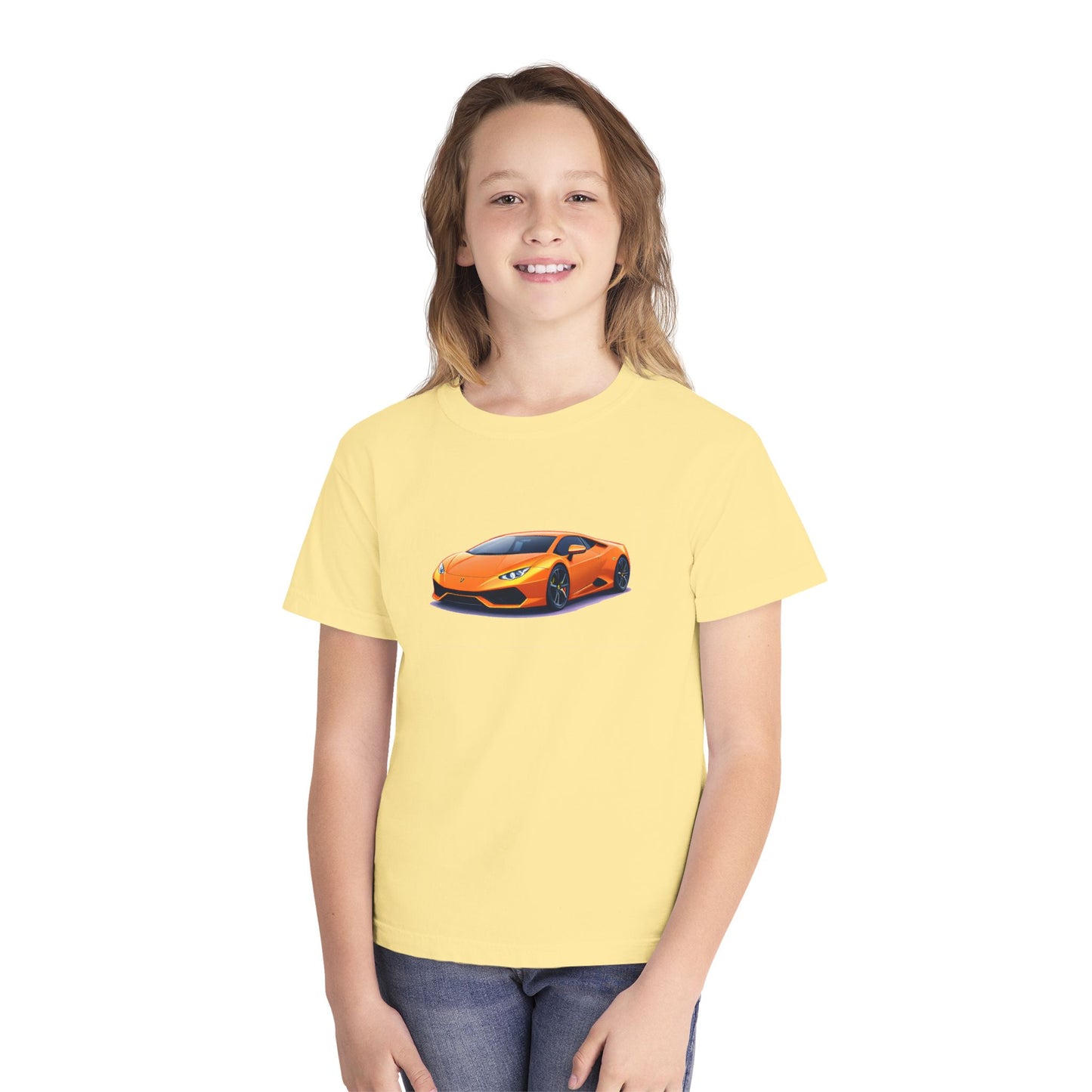 Orange Supercar Kids Tee