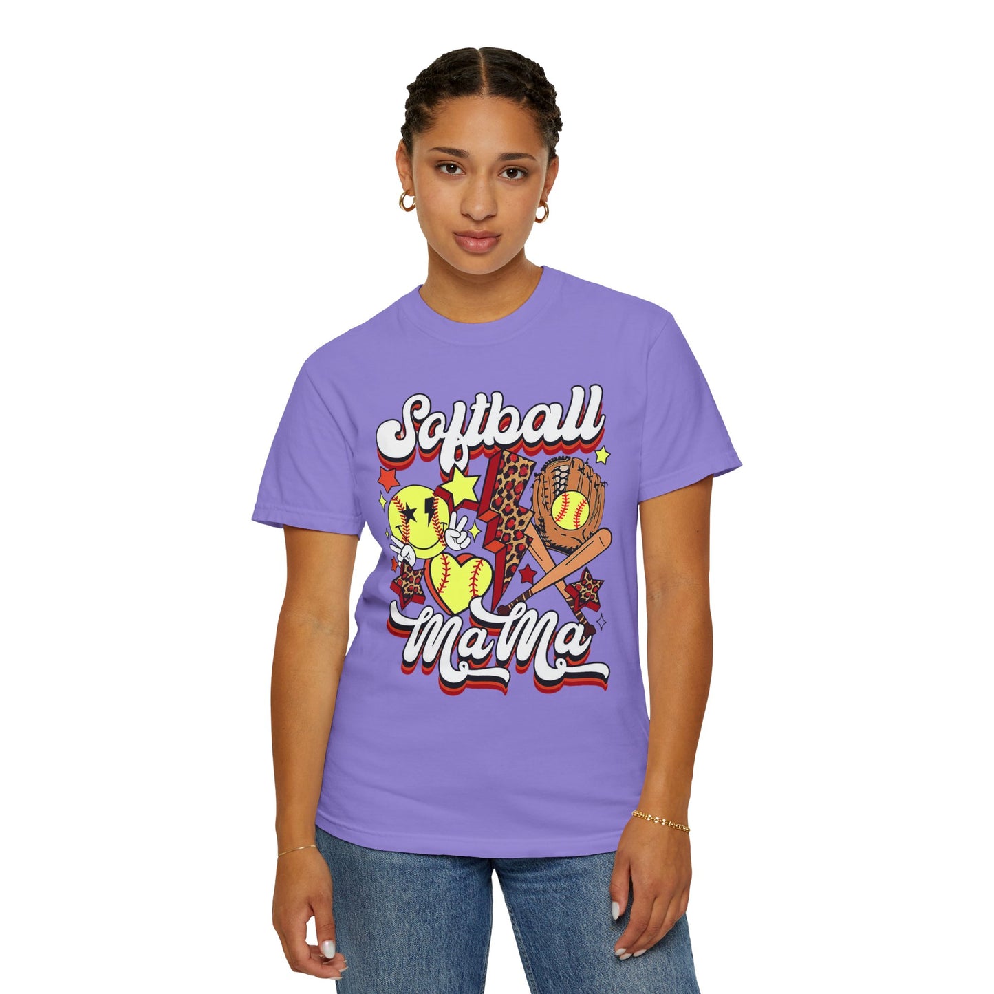 Softball Mama Comfort Colors Tee