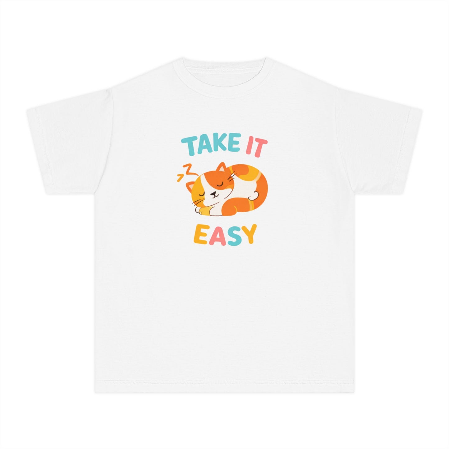 Take It Easy Sleeping Cat Kids Tee